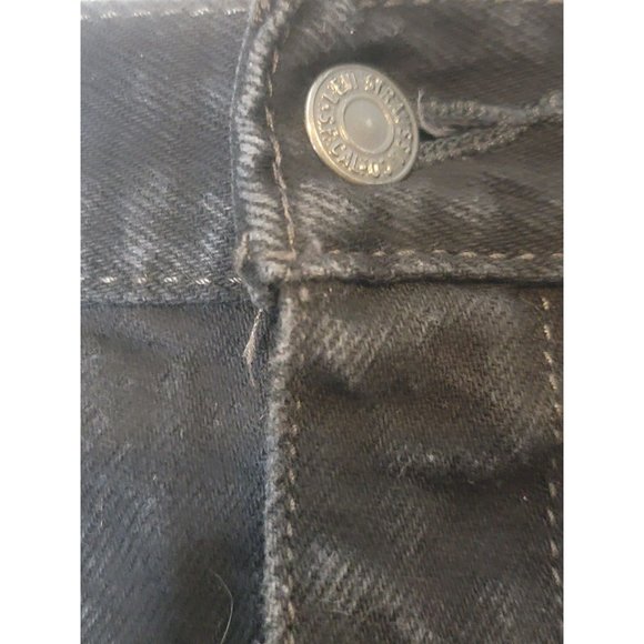 Levis 505 Jeans Black Denim Straight Leg Size 42X32 Men's - Picture 6 of 9